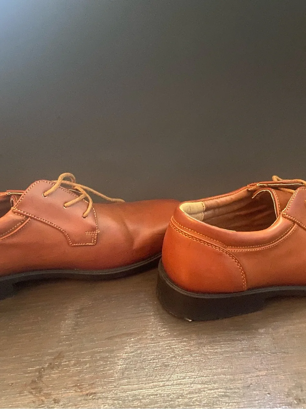 Classic Men's Brown Leather Derby Shoes